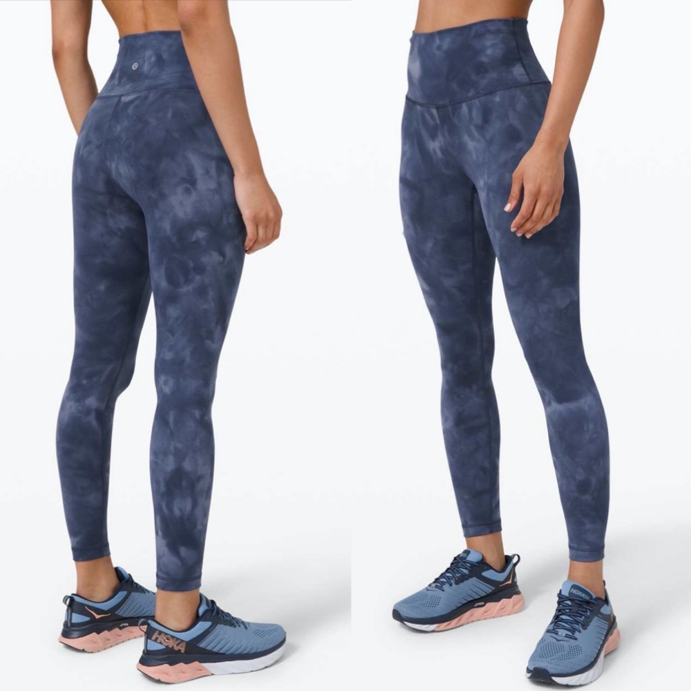 lululemon athletica Women's High-Rise Tie-Dye Navy Leggings